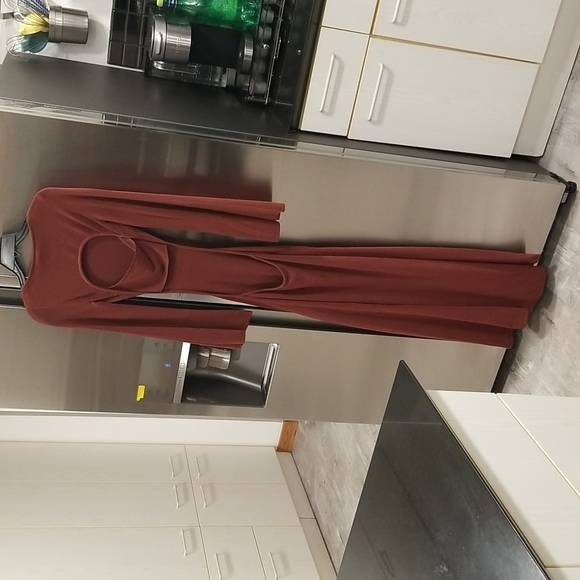 💕CULT GAIA💕 Carla Knit Dress ~ Full Length Gown Cut-Outs Ember Small NWT - Picture 10 of 16